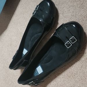 Dr. Scholl's First Black Patent Flats, size 7.5, NIB